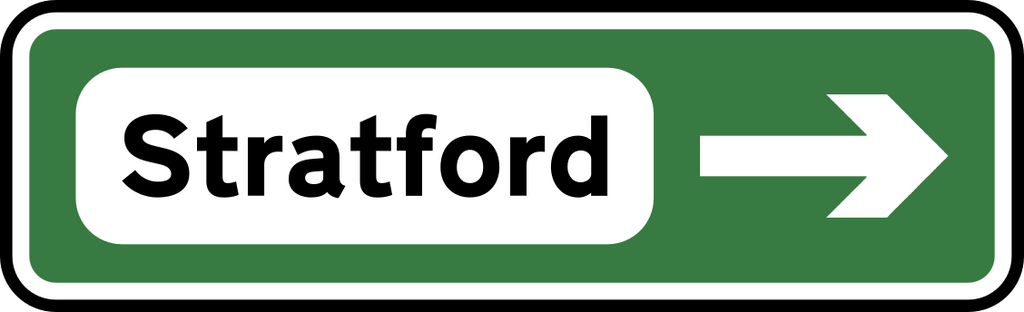 Illuminated Stratford Road Sign (East London)