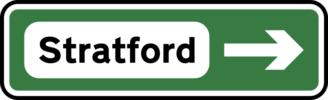 Illuminated Stratford Road Sign (East London)